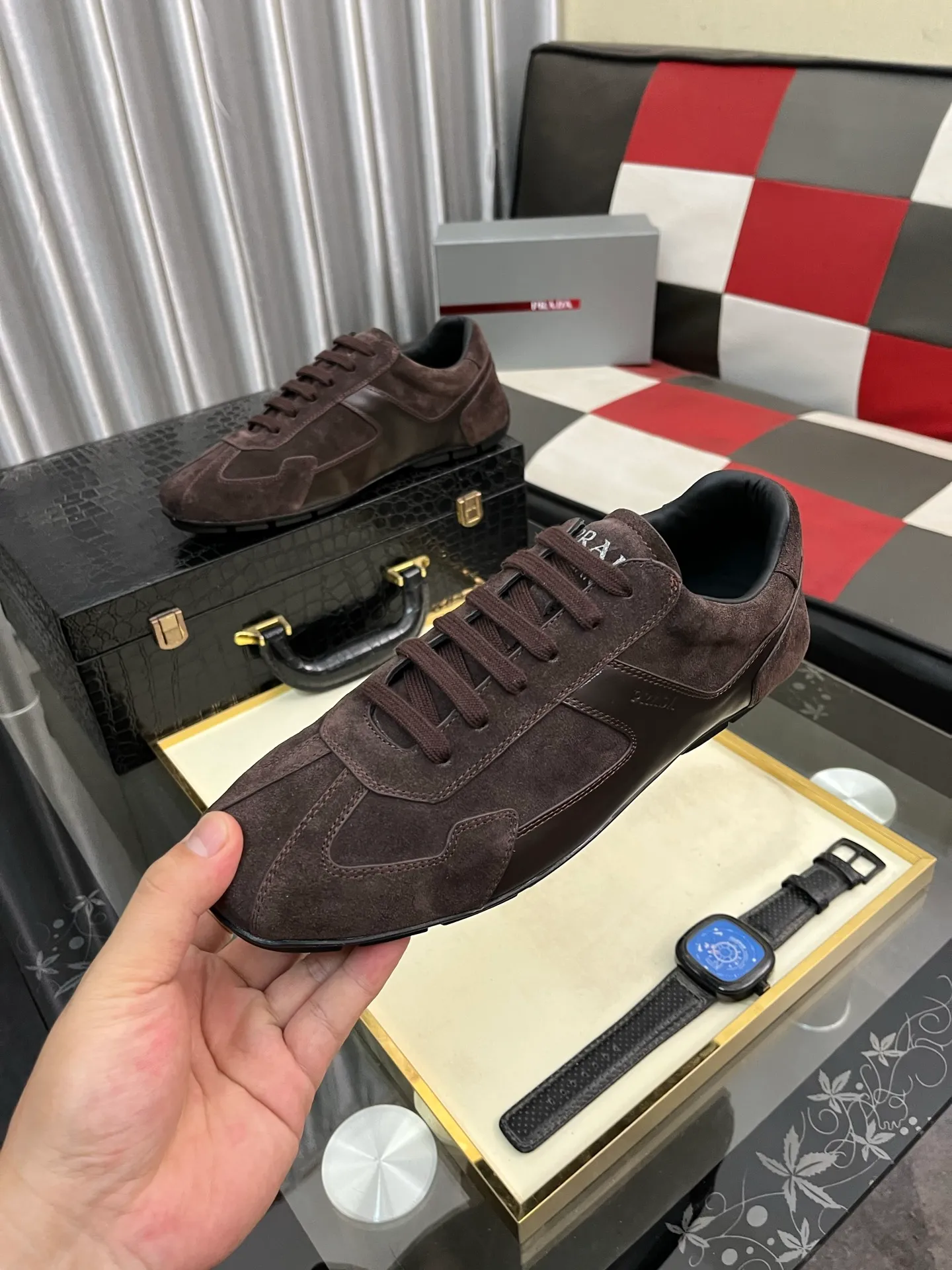 Men's men's shoes 💰458⌚️⌚️prada: New casual shoes for spring and summer, sports sneakers, fabric: imported cowhide, lining: original lining, sole: original sole, size: 38-443️⃣colors available
